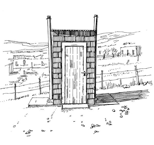 Latrine with two pits: Rod Shaw