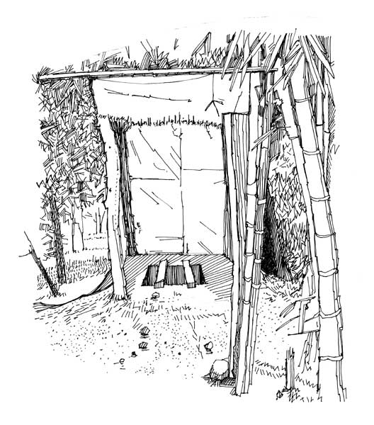 Simple pit latrine: Rod Shaw