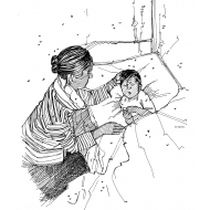 Child sick with malaria (Artist: Shaw, Rod)