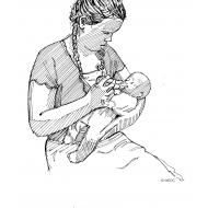 Mother bottle feeding (Artist: Shaw, Rod)
