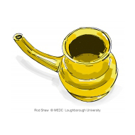 Brass pot for anal cleansing - colour (Artist: Shaw, Rod)