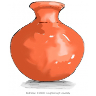 Round clay water pot v1 - colour (Artist: Shaw, Rod)