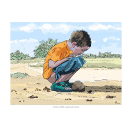 Boy squatting 1 - colour (Artist: Shaw, Rod)
