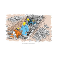 Decommissioning a latrine - colour (Artist: Shaw, Rod)