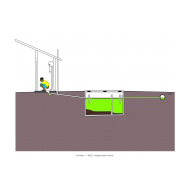 Sanitation ladder - Septic tank system to sewer (Artist: Shaw, Rod)