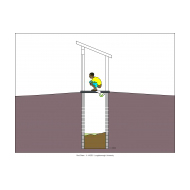 Sanitation ladder - Water-seal pan fitted (Artist: Shaw, Rod)