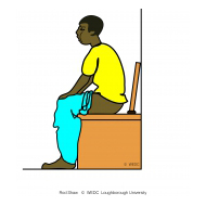 Man defecating - seated (Artist: Shaw, Rod)